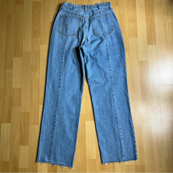 Abercrombie & Fitch Curve Love The Loose High Rise Light Blue 8 Tall Long - Picture 6 of 11